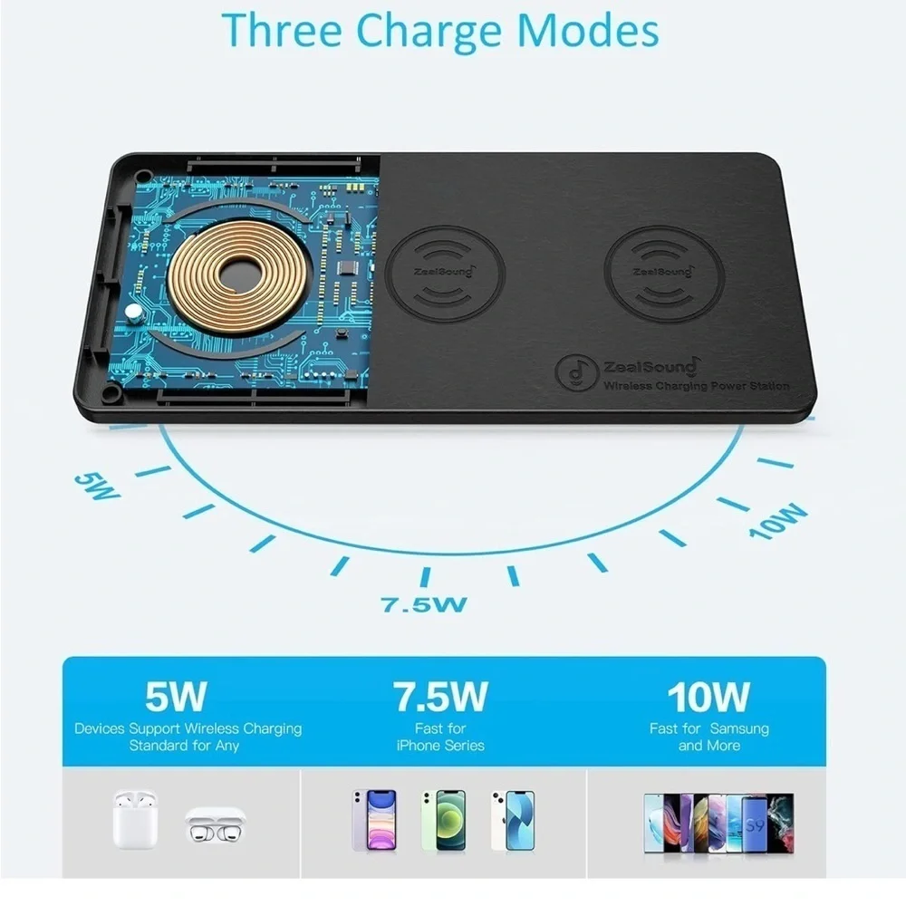 Wireless Charging Station - Black (054)
